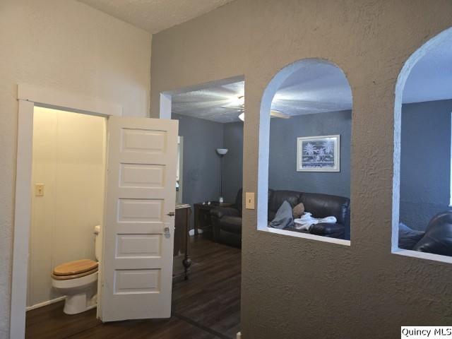 1541 Elm Street Hamilton, IL 62341 - Photo 3 of 31 a bathroom with a toilet and a shower