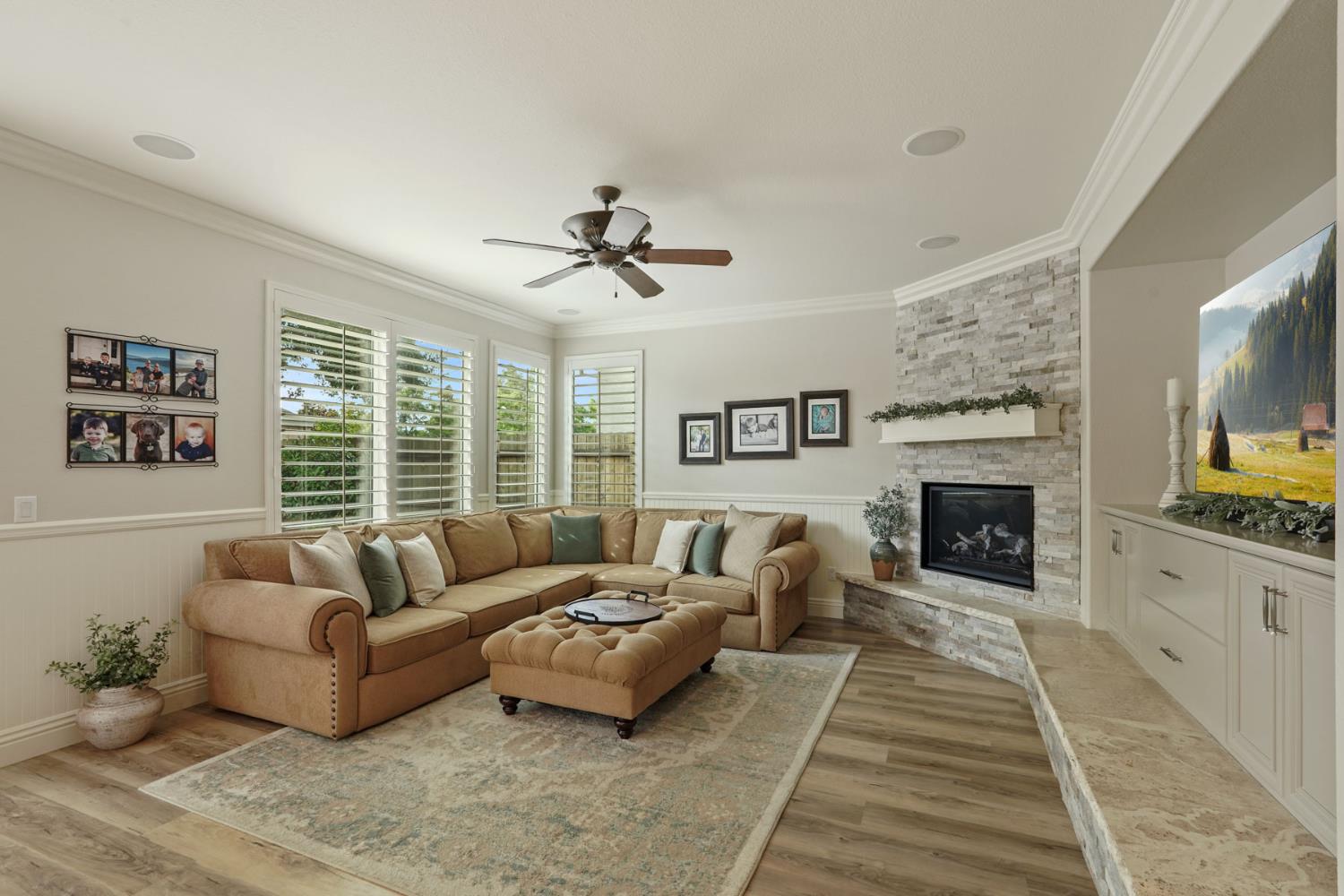 2227 Heavenly Way Lodi, CA 95242 - Photo 18 of 62 a living room with furniture and a fireplace