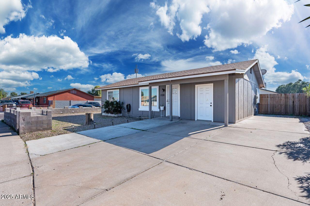 a view of house and outdoor space