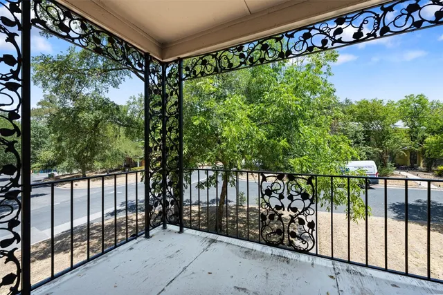 a view of a balcony
