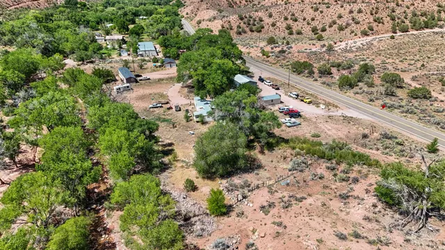 a view of a garden with a pathway
