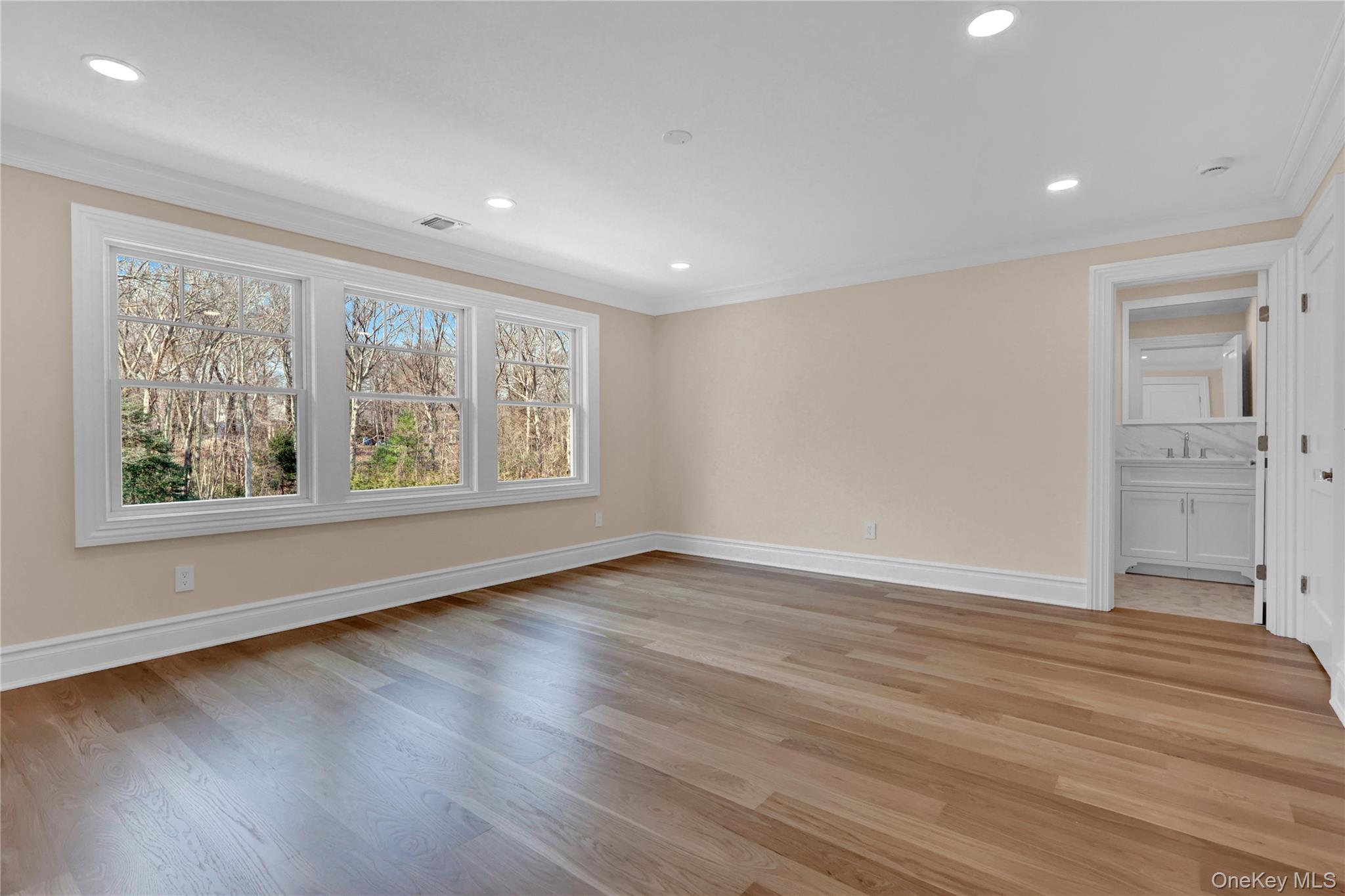 541 Split Rock Road Syosset, NY 11791 - Photo 41 of 50 a view of an empty room with wooden floor and a window
