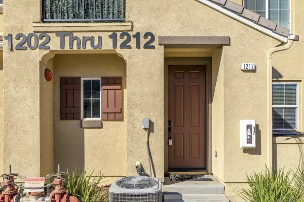 a front view of a building with entryway
