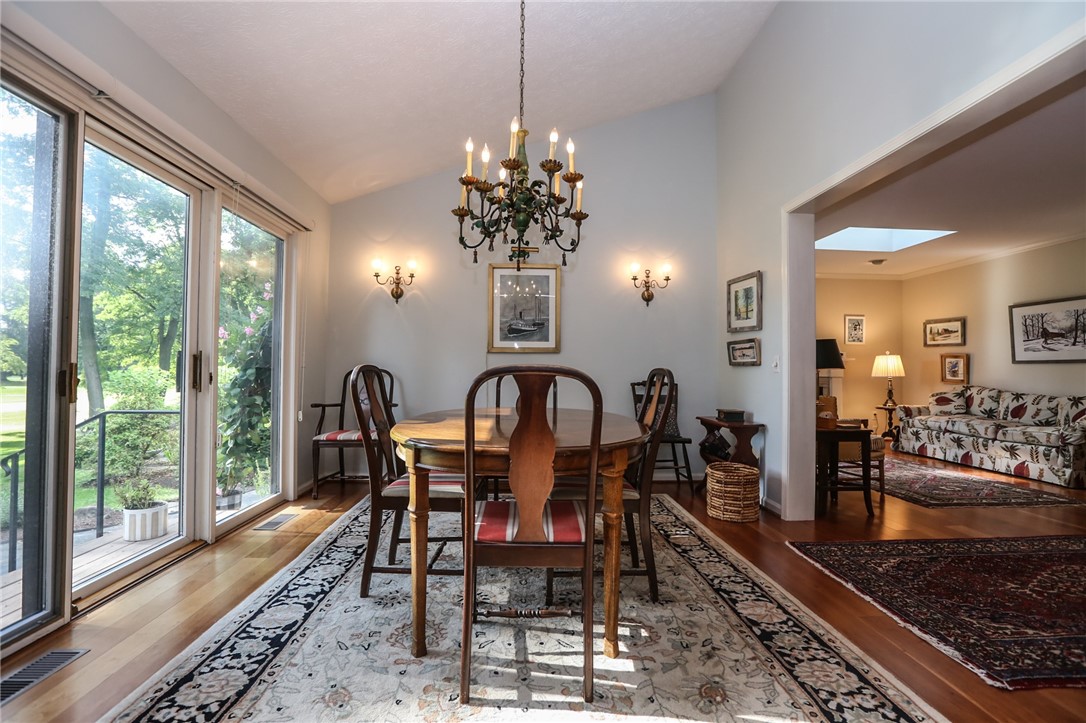 35 Shadow Pines Drive Penfield, NY 14526 - Photo 6 of 28 Dining room, with vaulted ceiling & sliding glass
