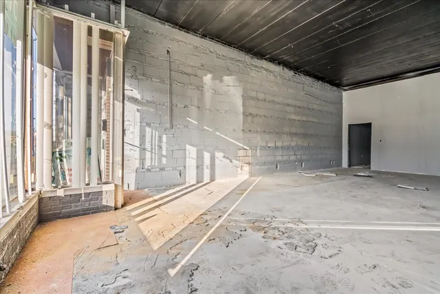 a view of a bathroom with a shower