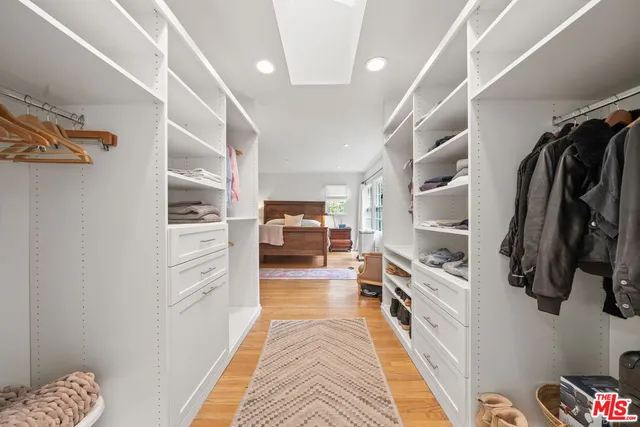 a view of a walk in closet