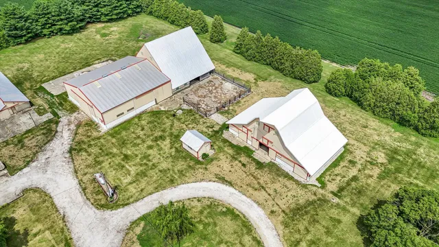 a view of a garage with parked cars