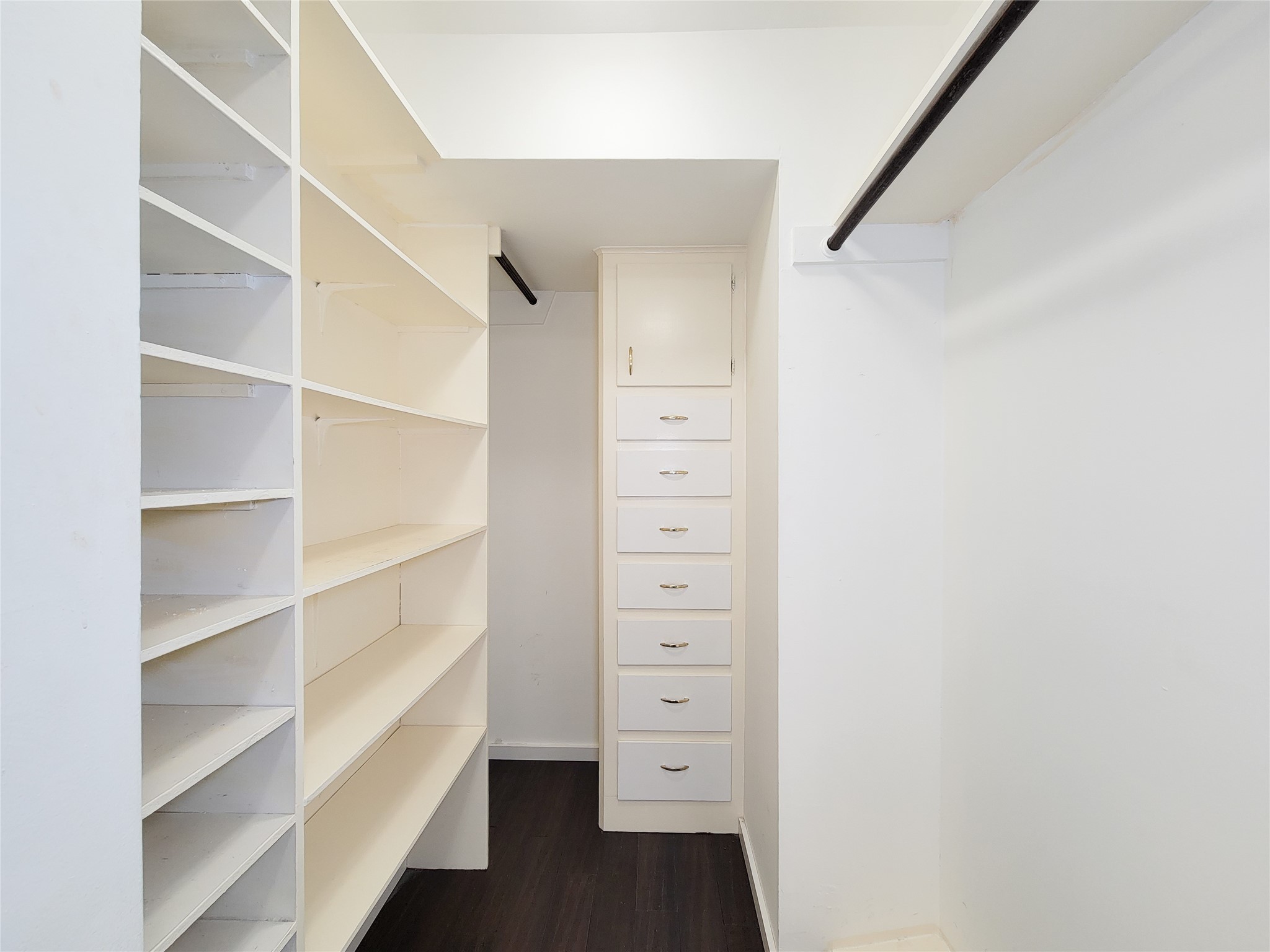 2243 West Alabama Street, Unit B Houston, TX 77098 - Photo 27 of 44 a view of walk in closet with empty racks