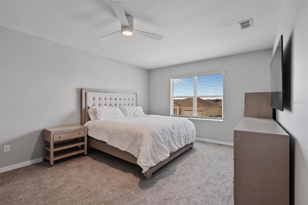 1328 Calmito Lane Mount Dora, FL 32757 - Photo 15 of 29 a bedroom with a bed and a flat tv screen on dresser