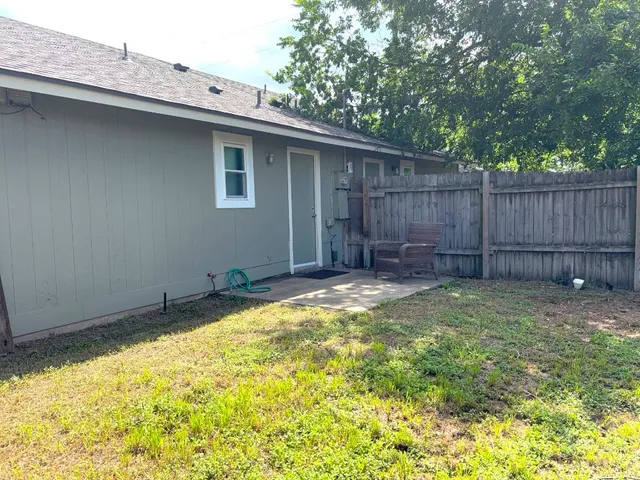 a backyard of a house
