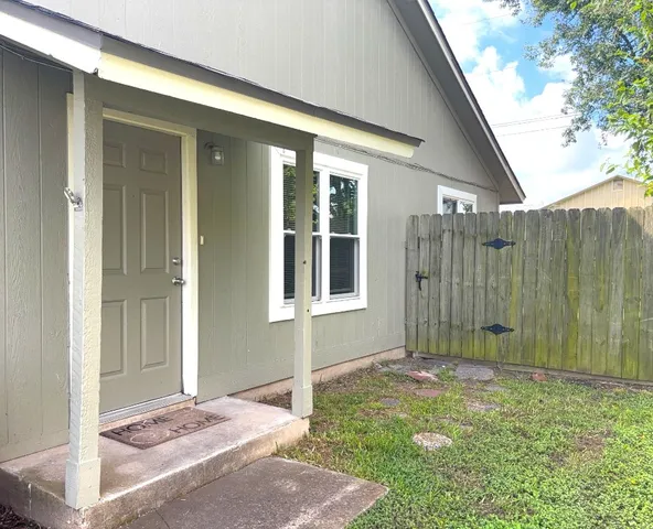 a backyard of a house
