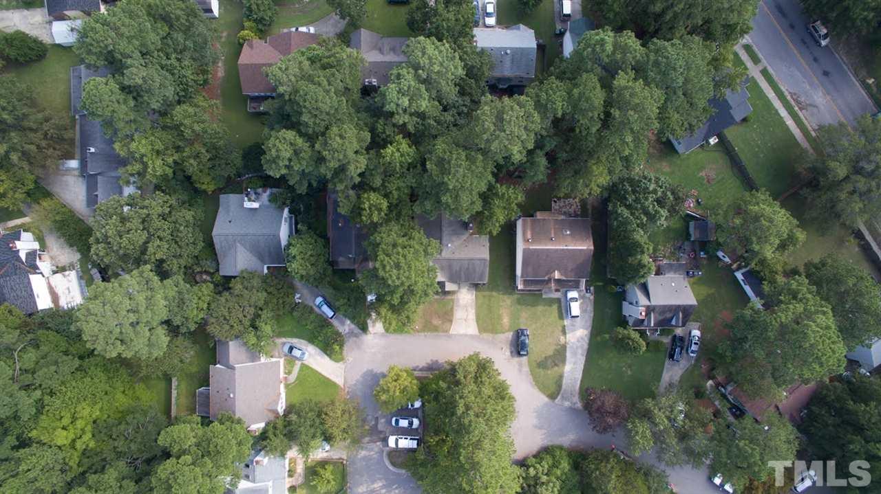 4713 Tolley Court Raleigh, NC 27616 - Photo 28 of 28 an aerial view of residential house with outdoor space and trees all around
