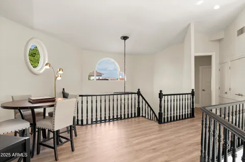 a view of a chairs in balcony