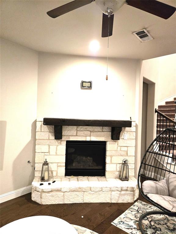 680 Wingate Road Coppell, TX 75019 - Photo 14 of 23 a living room with furniture and a fireplace