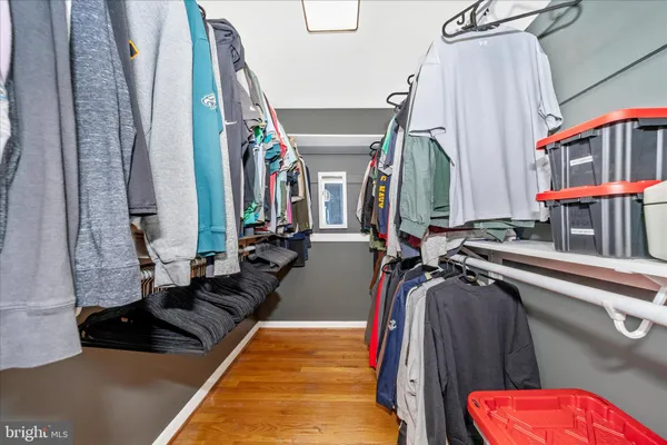 a view of a walk in closet