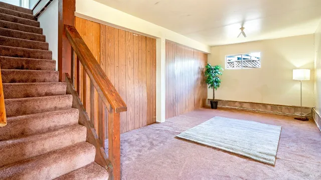 a view of an entryway with staircase