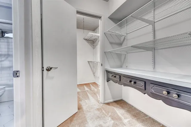 a view of a room with rack on the wall