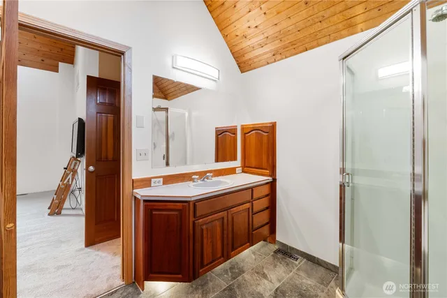 a view of a garden from a balcony