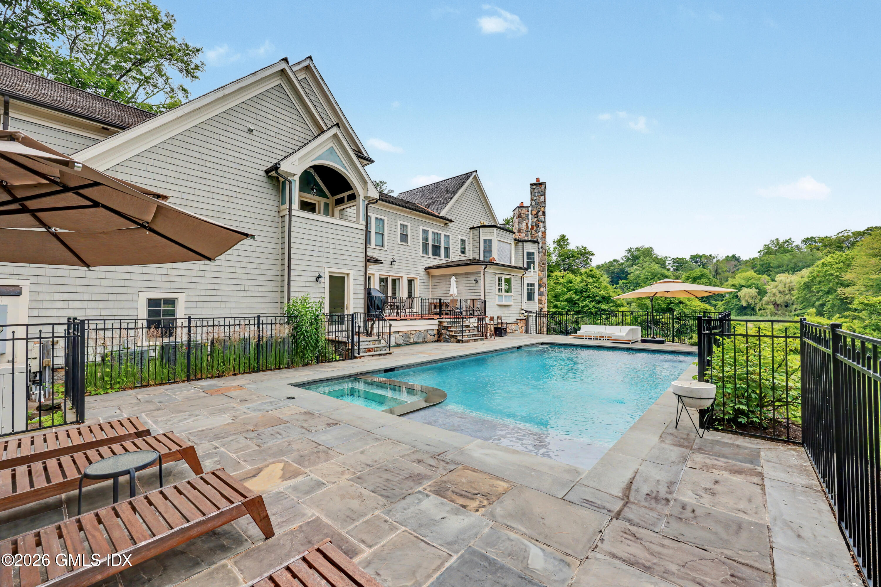 25 Beechcroft Road Greenwich, CT 06830 - Photo 15 of 22 Rear Exterior/Pool
