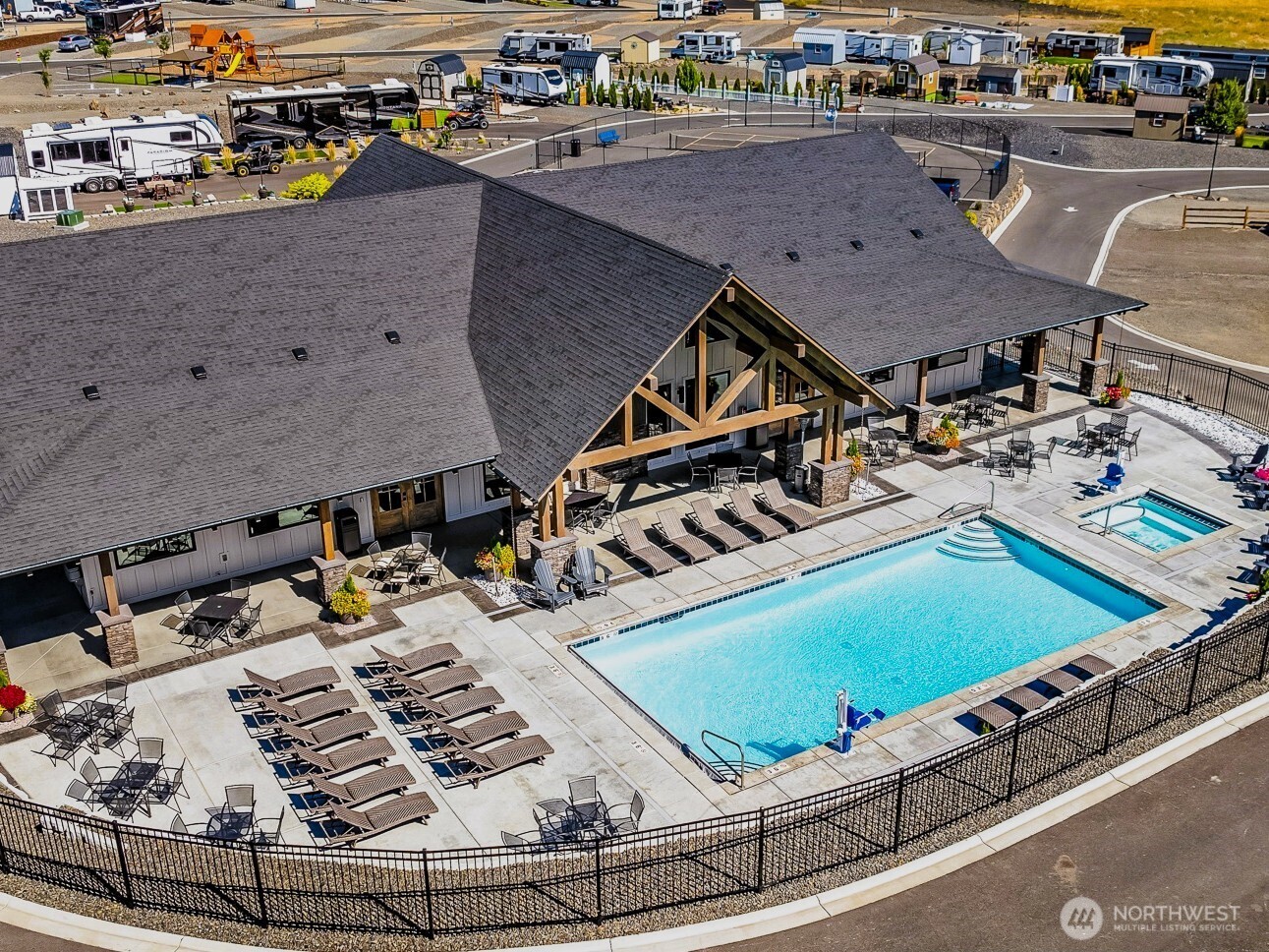 1769 Naches Wenas Road, Unit 144 Selah, WA 98942 - Photo 12 of 12 an aerial view of a house with a swimming pool
