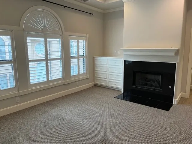 an empty room with a window