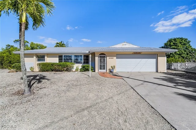 a view of a house with a patio