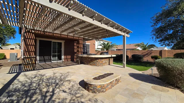 a view of outdoor space with seating area