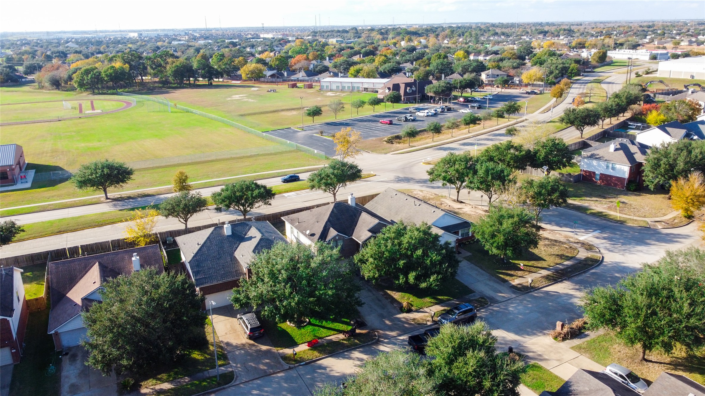 3743 Brighton Springs Lane Katy, TX 77449 - Photo 30 of 40 an aerial view of ocean and residential houses with outdoor space