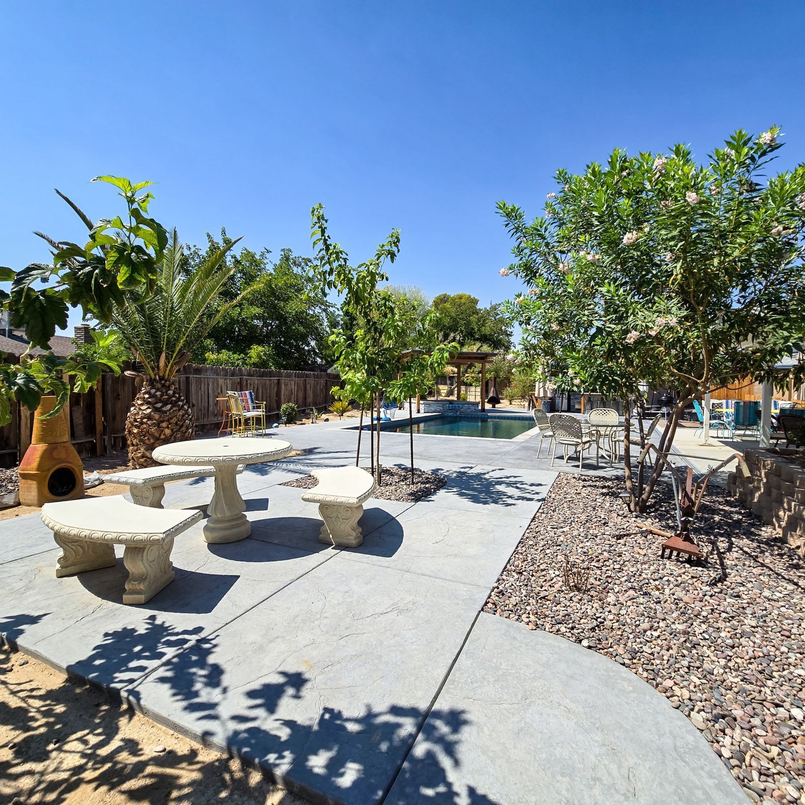 316 South Lilac Street Ridgecrest, CA 93555 - Photo 27 of 45 a view of a backyard with sitting area