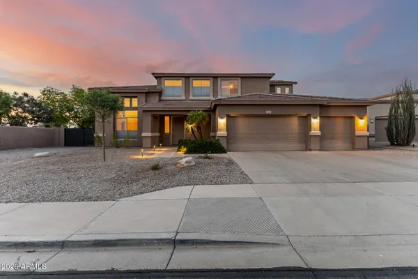 a front view of a house
