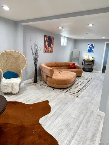 a bedroom with furniture and a bed