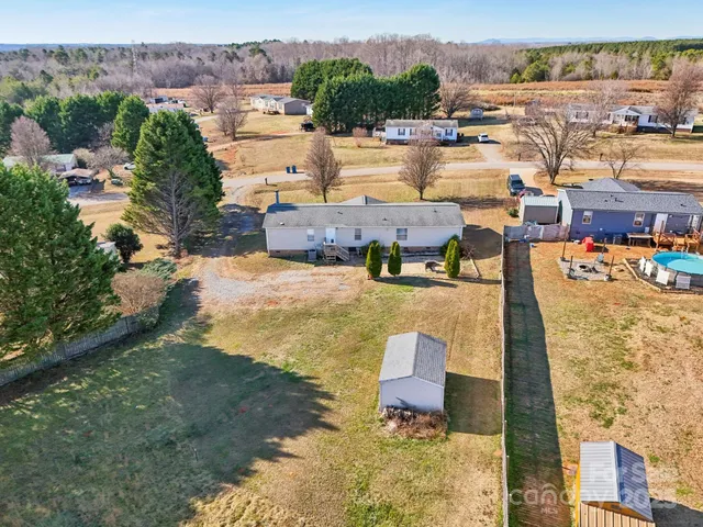 an aerial view of multiple house