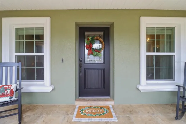 a view of front door of house