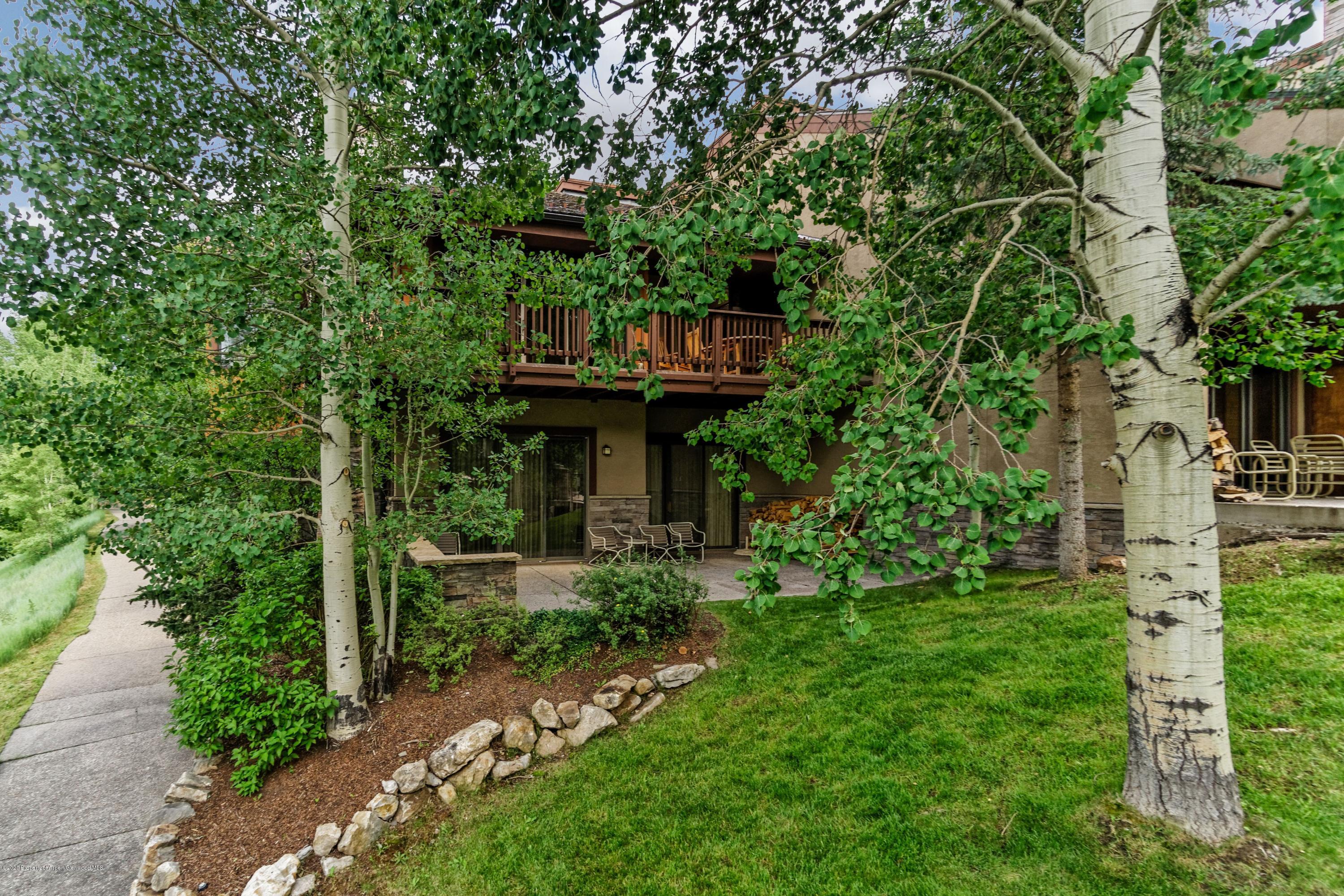 800 Ridge Road, Unit 14 Snowmass Village, CO 81615 - Photo 20 of 20 a view of a street with potted plants and large trees