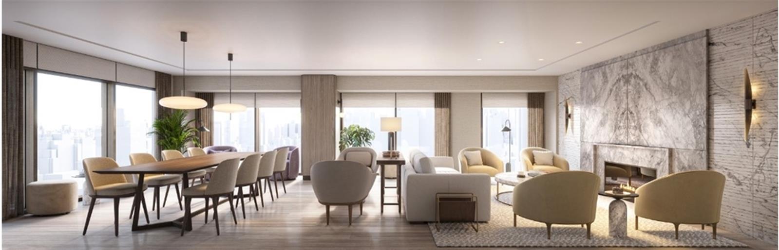 220 East 72nd Street, Unit 21E Manhattan, NY 10021 - Photo 9 of 11 a view of a dining room with furniture window and outside view