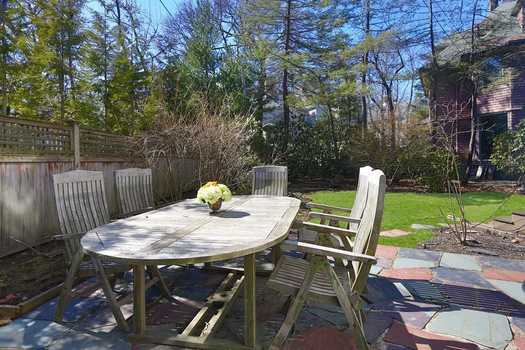 240 Clinton Road Brookline, MA 02445 - Photo 24 of 24 a view of a chairs and table in the patio