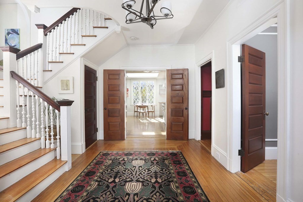 240 Clinton Road Brookline, MA 02445 - Photo 3 of 24 a view of a hallway view with staircase