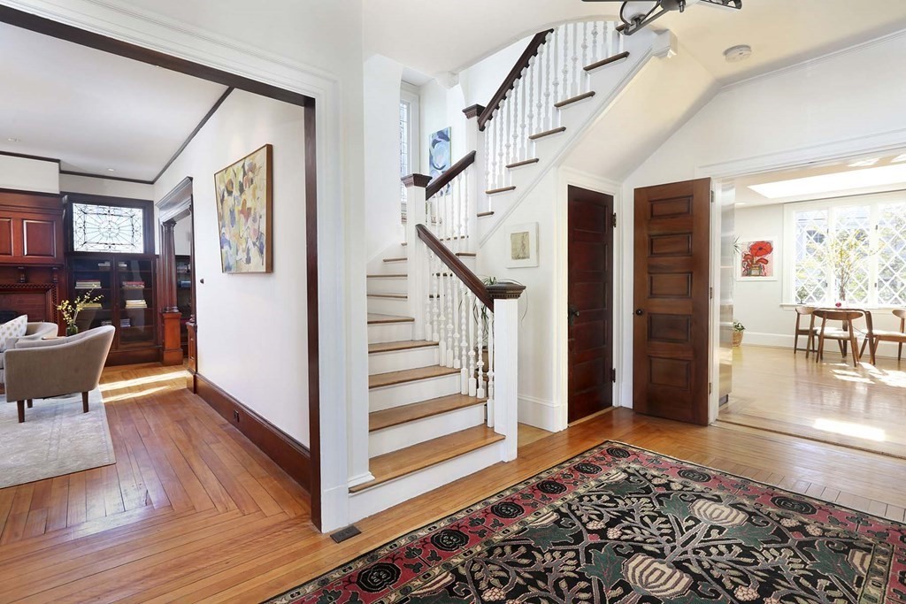 240 Clinton Road Brookline, MA 02445 - Photo 4 of 24 a view of entryway livingroom and hall