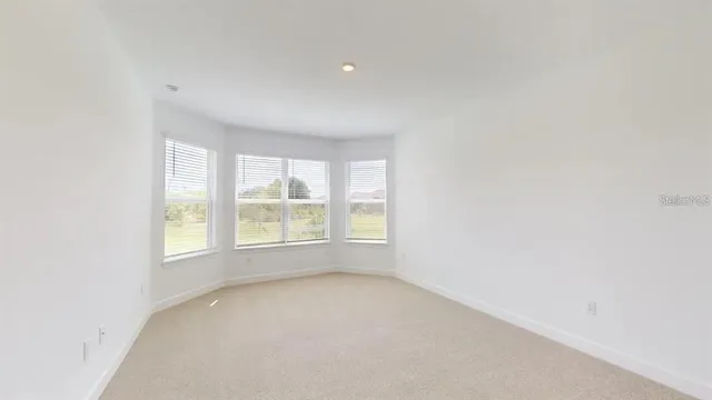 an empty room with a window