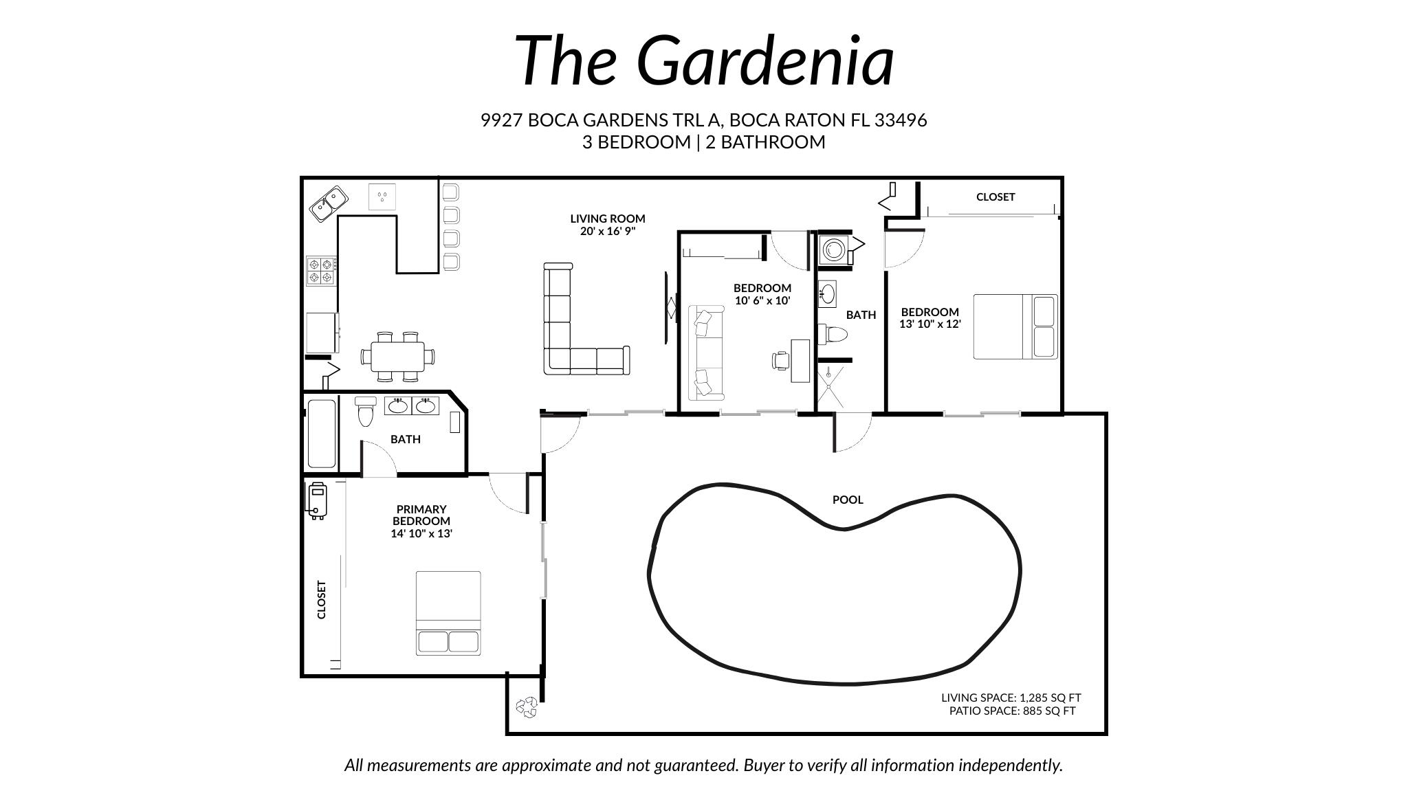 9927 Boca Gardens Trail, Unit A Boca Raton, FL 33496 - Photo 63 of 63 Floorplan