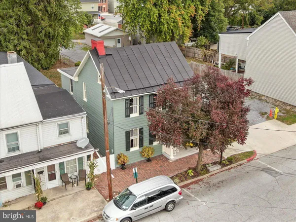an aerial view of a city