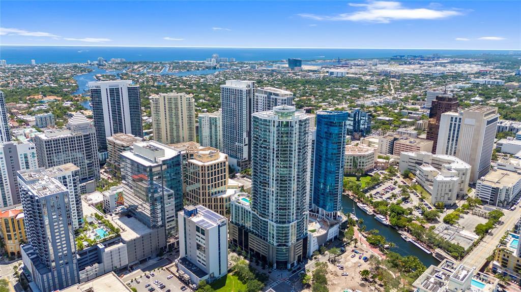 100 East Las Olas Boulevard, Unit 1901 Fort Lauderdale, FL 33301 - Photo 55 of 83 an aerial view of a city with lots of buildings