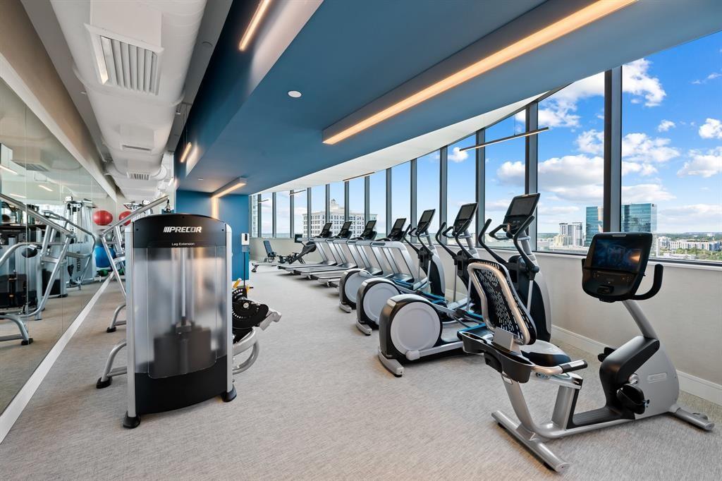 100 East Las Olas Boulevard, Unit 1901 Fort Lauderdale, FL 33301 - Photo 81 of 83 a view of a room with gym equipment