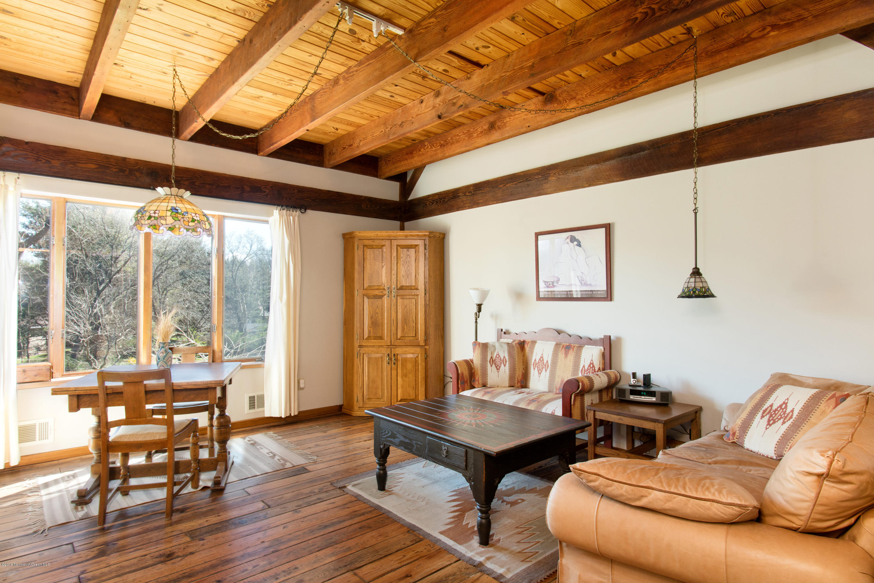 6 Huntley Road Holmdel, NJ 07733 - Photo 8 of 20 Living Room with beamed ceiling
