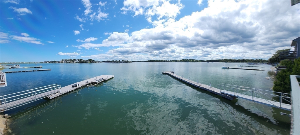 a view of a lake with outdoor space