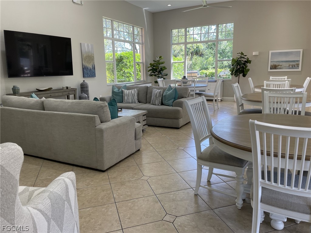 4500 Botanical Pl Circle, Unit 107 Naples, FL 34112 - Photo 33 of 39 a living room with furniture and a flat screen tv