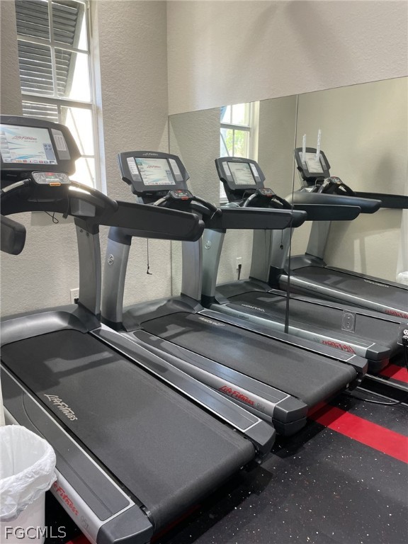 4500 Botanical Pl Circle, Unit 107 Naples, FL 34112 - Photo 35 of 39 a view of a room with gym equipment