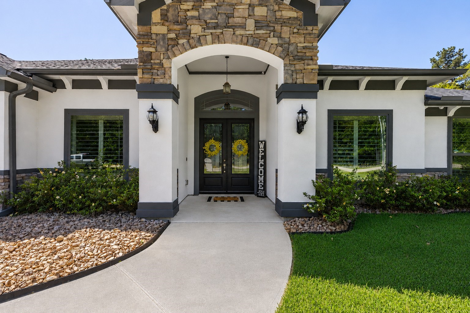 27600 Rio Blanco Drive Splendora, TX 77372 - Photo 3 of 49 front view of a house with potted plants