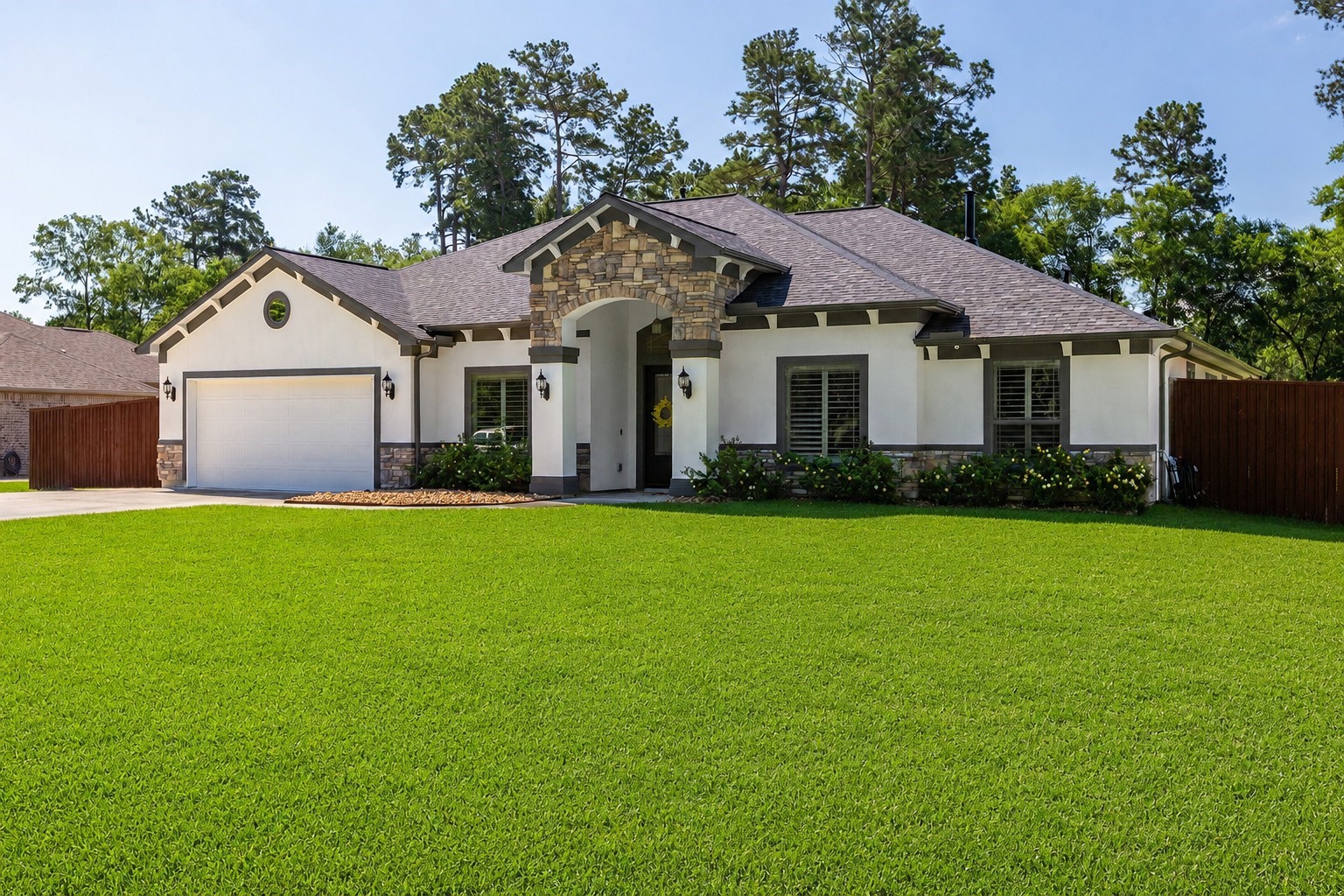 27600 Rio Blanco Drive Splendora, TX 77372 - Photo 48 of 49 a front view of a house with a garden