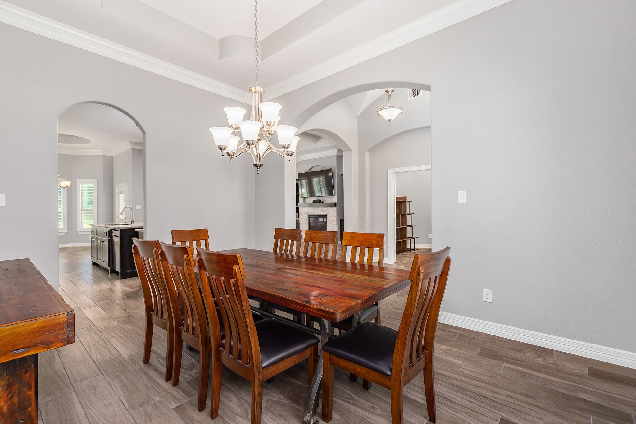 27600 Rio Blanco Drive Splendora, TX 77372 - Photo 9 of 49 a view of a dining room with furniture and wooden floor